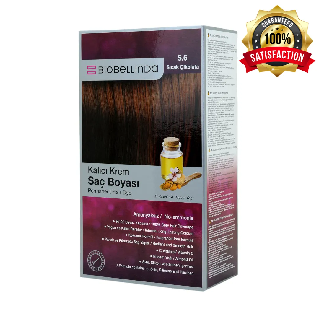 Biobellinda Kalıcı Krem Saç Boyası 5.6 Sıcak Çikolata